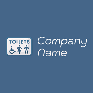Toilets logo on a Wedgewood background - Construcción & Herramientas