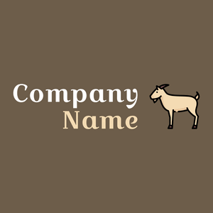 Goat logo on a Domino background - Tiere & Haustiere