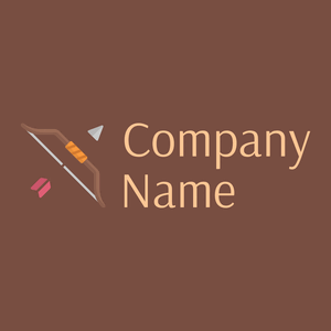 Archery logo on a brown background - Sport