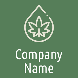 Cbd on a Hippie Green background - Abstrakt