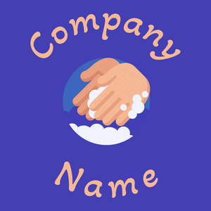 WASHING HANDS logo on a Free Speech Blue background - Nettoyage & Entretien