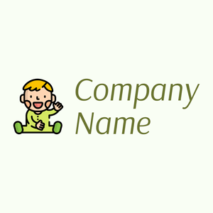 Baby boy logo on a Ivory background - Enfant & Garderie