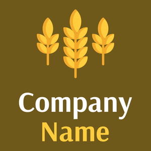 Wheat logo on a Antique Brass background - Agricultura