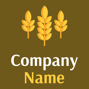 Wheat logo on a Antique Brass background - Agricoltura