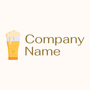 Beer logo on a Seashell background - Comida & Bebida