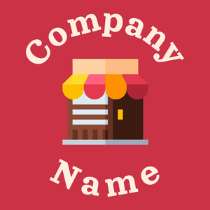 Seal Brown Butcher shop on a Brick Red background - Comida & Bebida