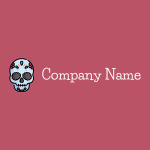Skull logo on a Blush background - Abstrait