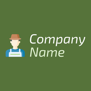 Farmer on a Fern Green background - Agricultura