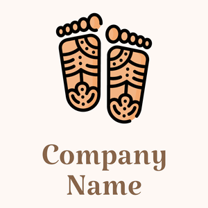Feet logo on a Seashell background - Religione