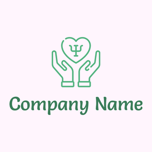Heart logo on a Lavender Blush background - Empresa & Consultantes