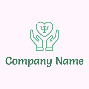 Heart logo on a Lavender Blush background - Negócios & Consultoria