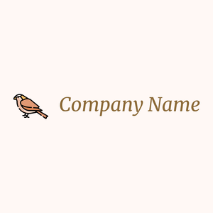 Sparrow logo on a Seashell background - Tiere & Haustiere