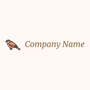 Sparrow logo on a Seashell background - Animali & Cuccioli