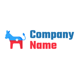 democratic Donkey logo on a White background - Animais e Pets