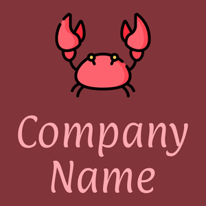 Crab logo on a Tall Poppy background - Animales & Animales de compañía