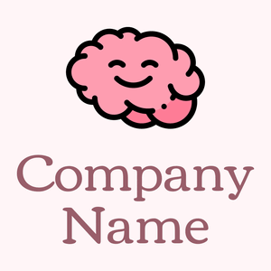 Brain logo on a Lavender Blush background - Abstrait
