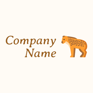 Hyena logo on a Floral White background - Tiere & Haustiere