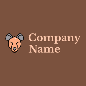 Hyena logo on a Old Copper background - Animali & Cuccioli