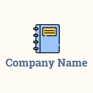 Blue Notebook logo on a Floral White background - Abstrakt