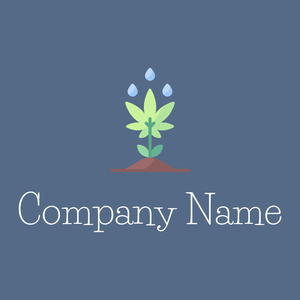 Cultivation logo on a Kashmir Blue background - Medisch & Farmaceutisch