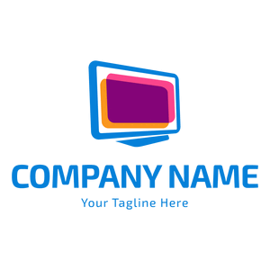 computer monitor logo on white background - Tecnología