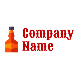 Beer bottle logo on a White background - Essen & Trinken