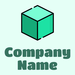 Cube on a Mint Cream background - Abstracto