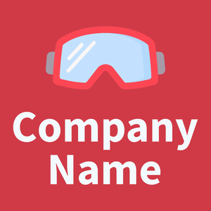 Ski goggles logo on a Mahogany background - Kleinhandel