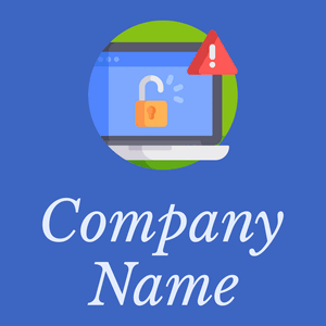 Hacked logo on a Free Speech Blue background - Internet