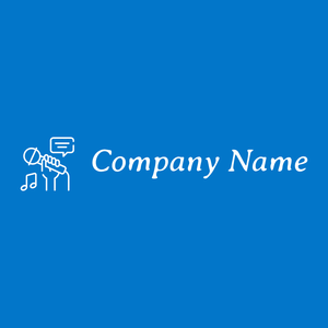 Karaoke logo on a Navy Blue background - Arte & Entretenimiento
