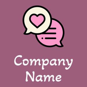 Chat logo on a Mauve Taupe background - Comunicaciones