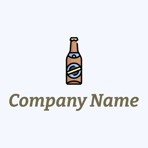 Beer bottle on a Alice Blue background - Essen & Trinken