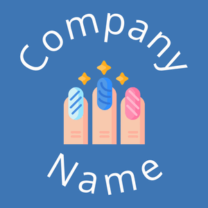 Nails logo on a Curious Blue background - Moda & Bellezza
