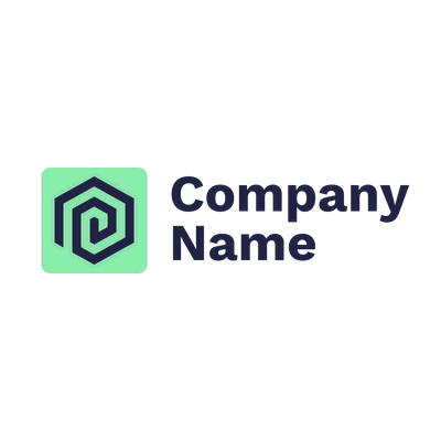 Logo espiral tecno verde abstracto - Empresa & Consultantes Logotipo