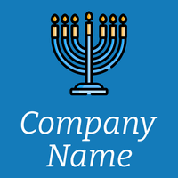 Hanukkah on a Denim background - Religion et spiritualité