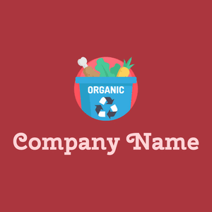 Recycling Organic logo on a Medium Carmine background - Medio ambiente & Ecología