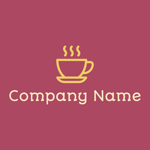 Coffee cup logo on a Hippie Pink background - Eten & Drinken