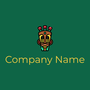 Mask logo on a Jewel background - Abstrait