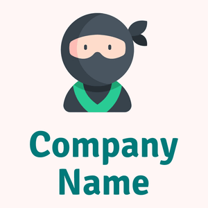 Ninja logo on a Snow background - Abstract