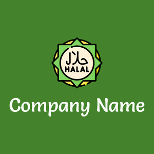 Halal logo on a Bilbao background - Essen & Trinken