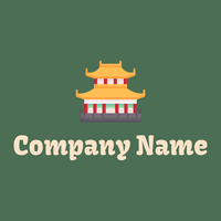 Chinese logo on a Como background - Abstrait