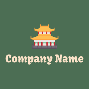 Chinese logo on a Como background - Abstrait
