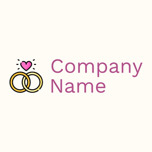 Marriage logo on a Floral White background - Abstracto