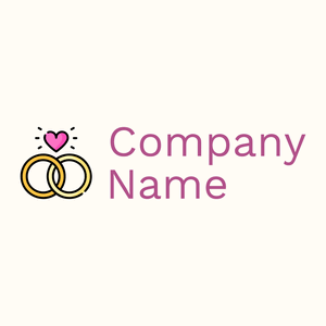 Marriage logo on a Floral White background - Abstrait