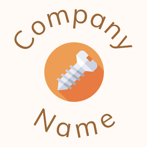 Screw logo on a Seashell background - Costruzioni & Strumenti