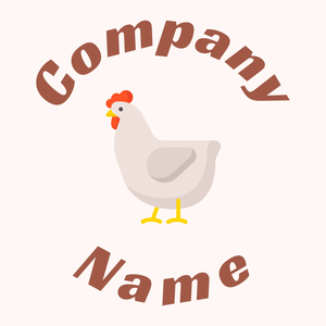 Chicken on a Snow background