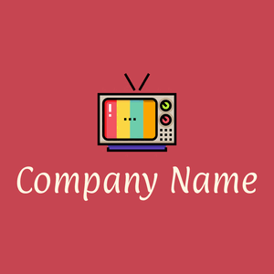 Television logo on a Mandy background - Abstrait