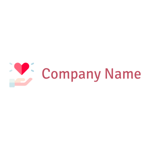 Heart logo on a White background - Abstrait