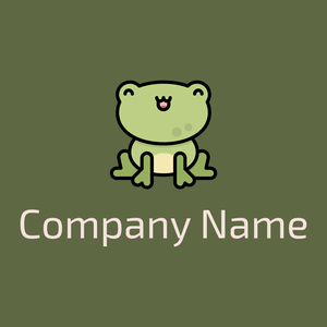Frog logo on a Woodland background - Abstrakt
