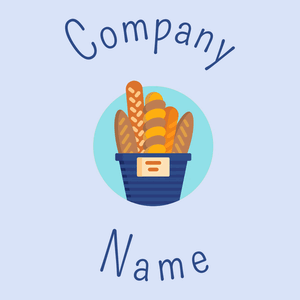 Baguette logo on a Lavender background - Essen & Trinken